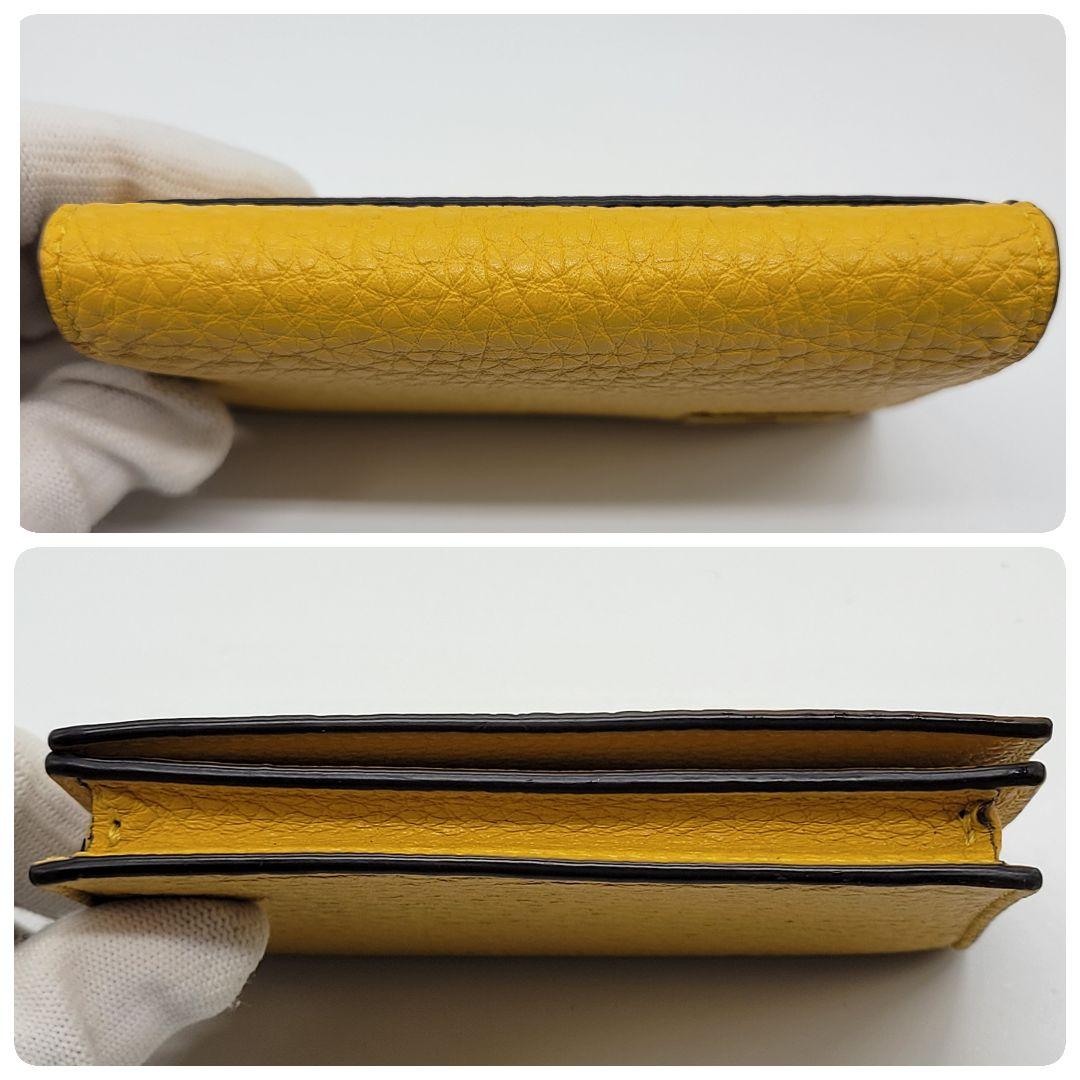 未使用級✨️ FENDI カードケース 名刺入れ エフイズ イエロー レザー