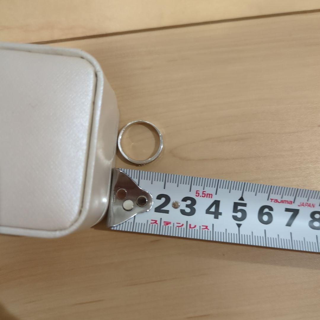 指輪　K10WG 0.02カラット　デザインリング