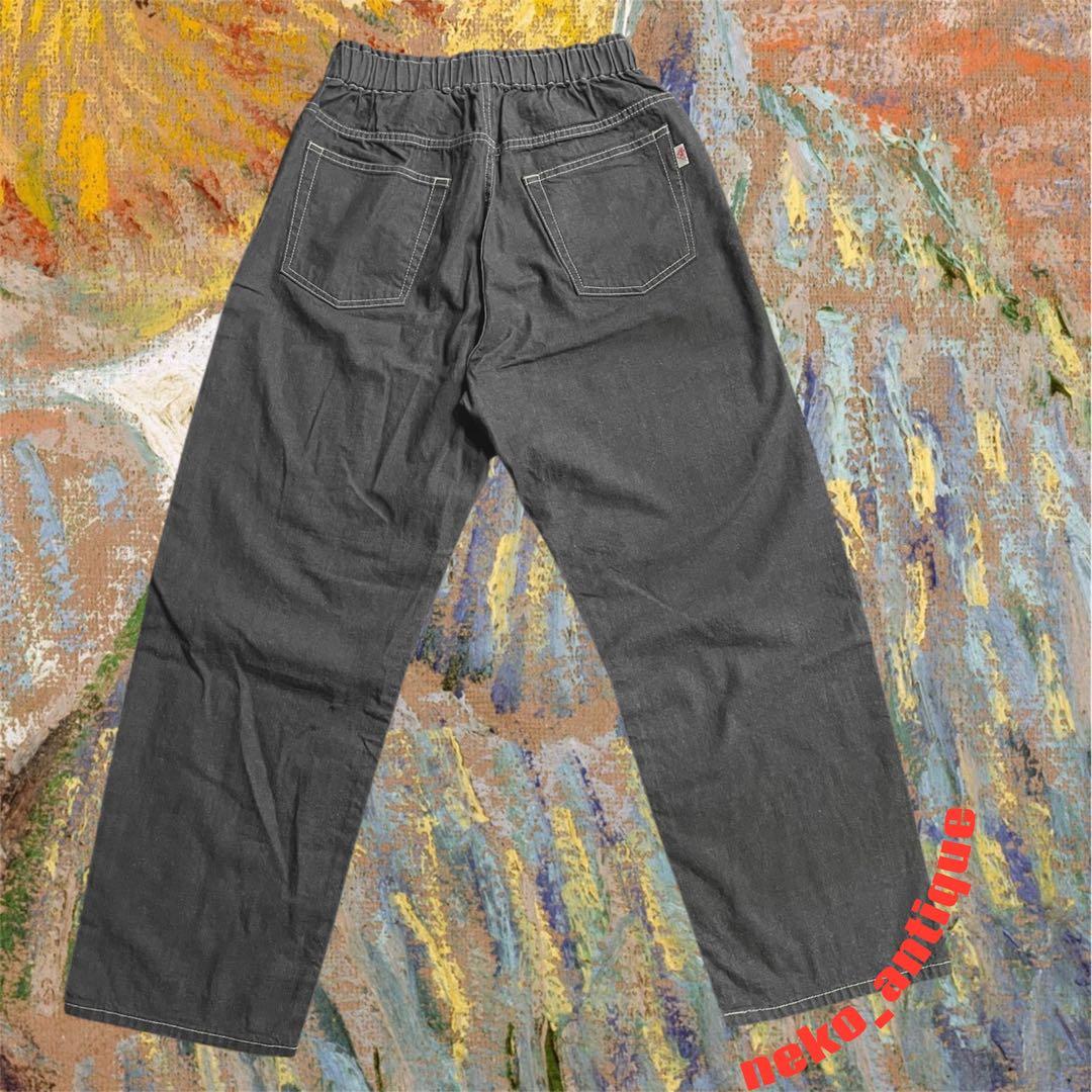 新品タグ付き 日本製 DANTON ダントン カラーデニム イージーパンツグレー