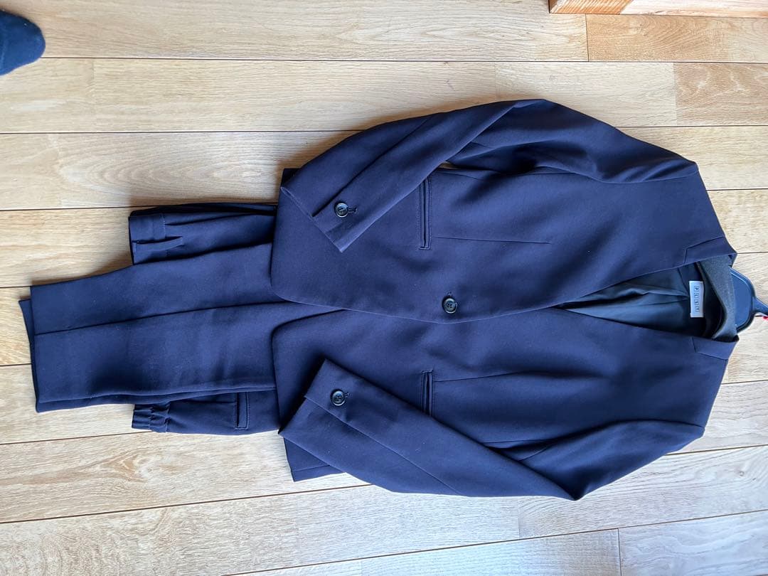 （美品）PLST ネイビー ビジネススーツ XS（パンツXXS）パンツ2本