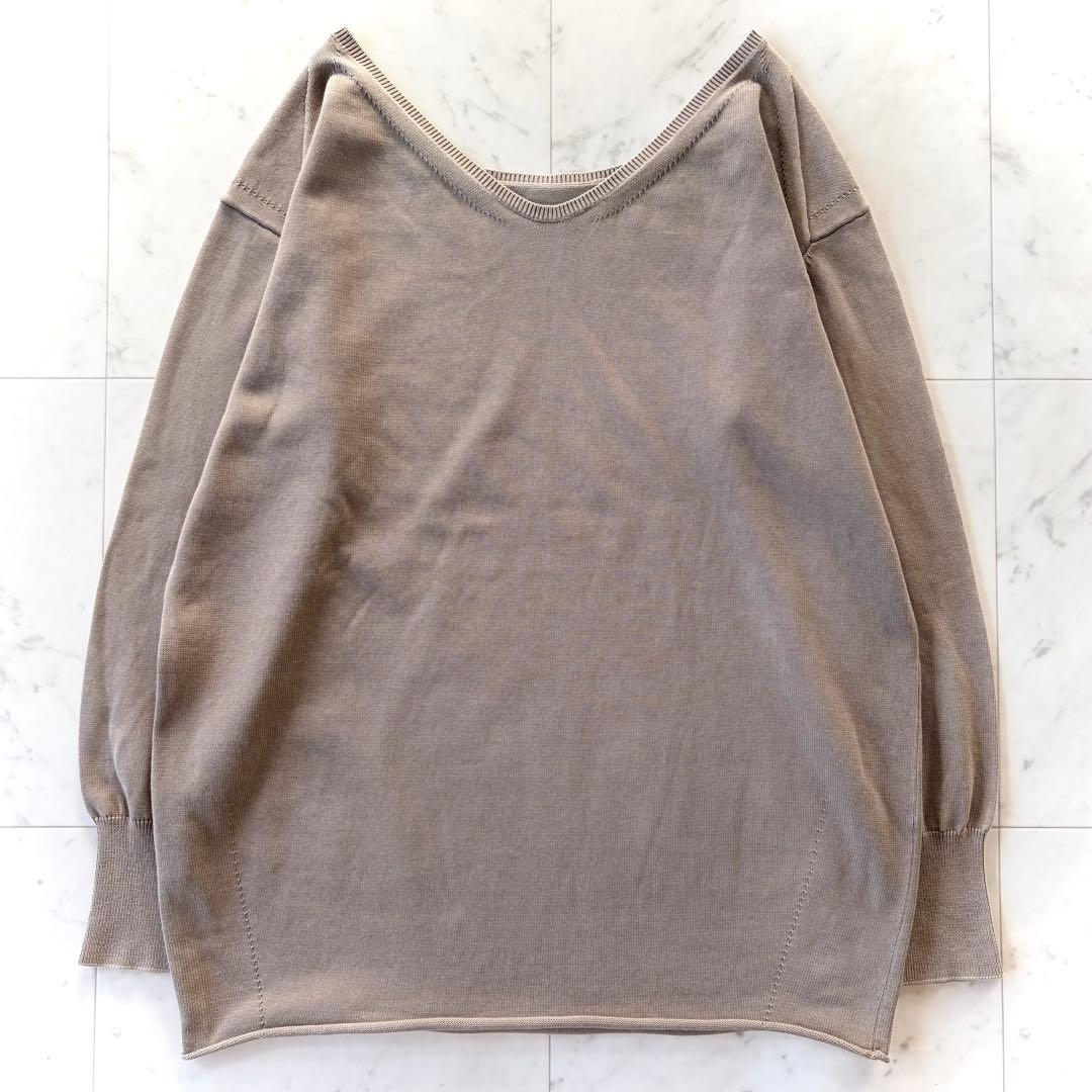 ドゥーズィエムクラス 洗える コットンニットプルオーバー 春ニット ゆったり