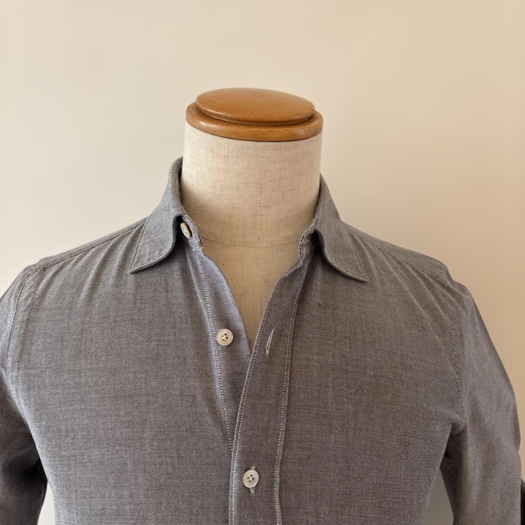 ノブ／フィナモレ／コットンシャツ／オックスフォード／ブルー