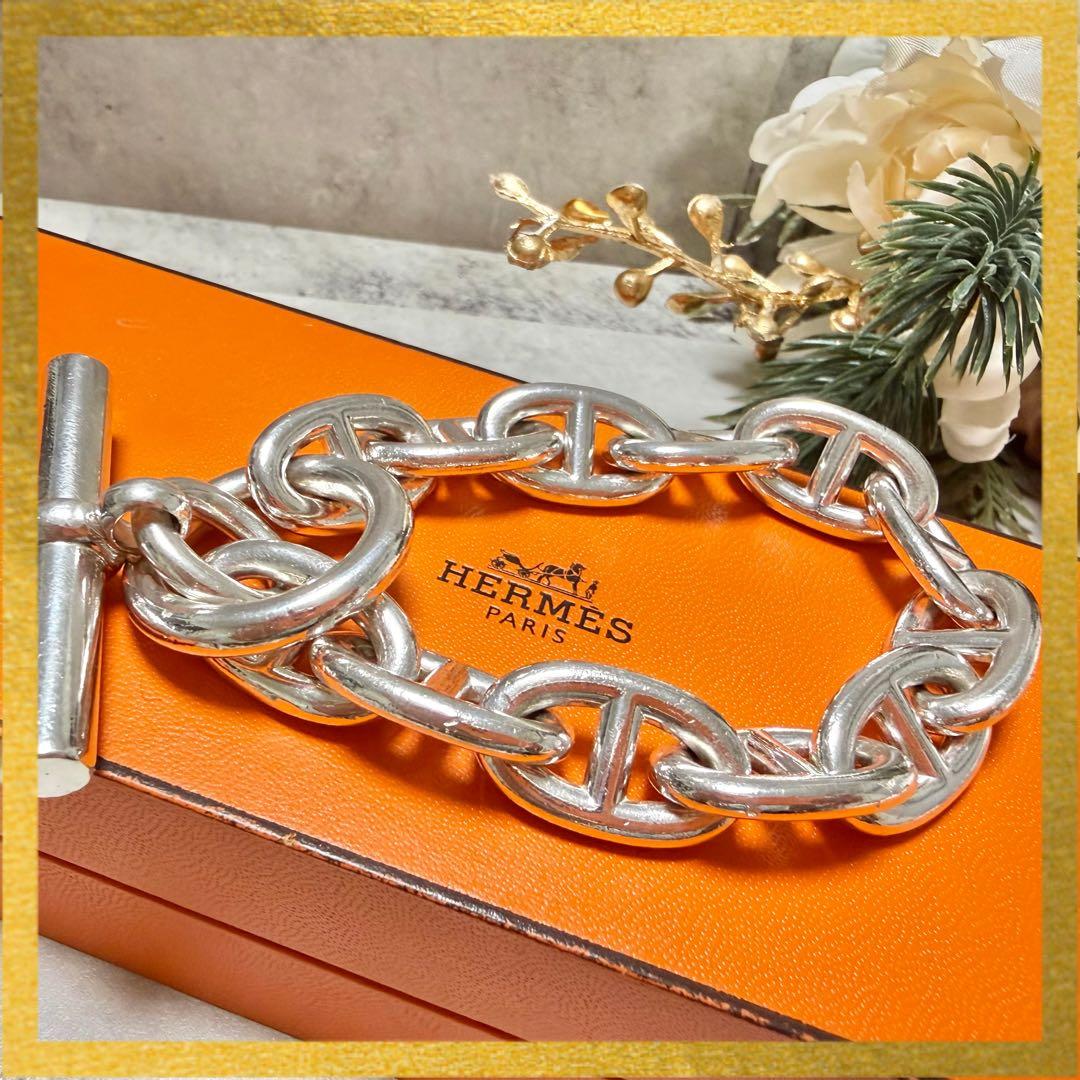 エルメス シェーヌダンクル 925 TGM 12コマ ブレスレット 箱付き