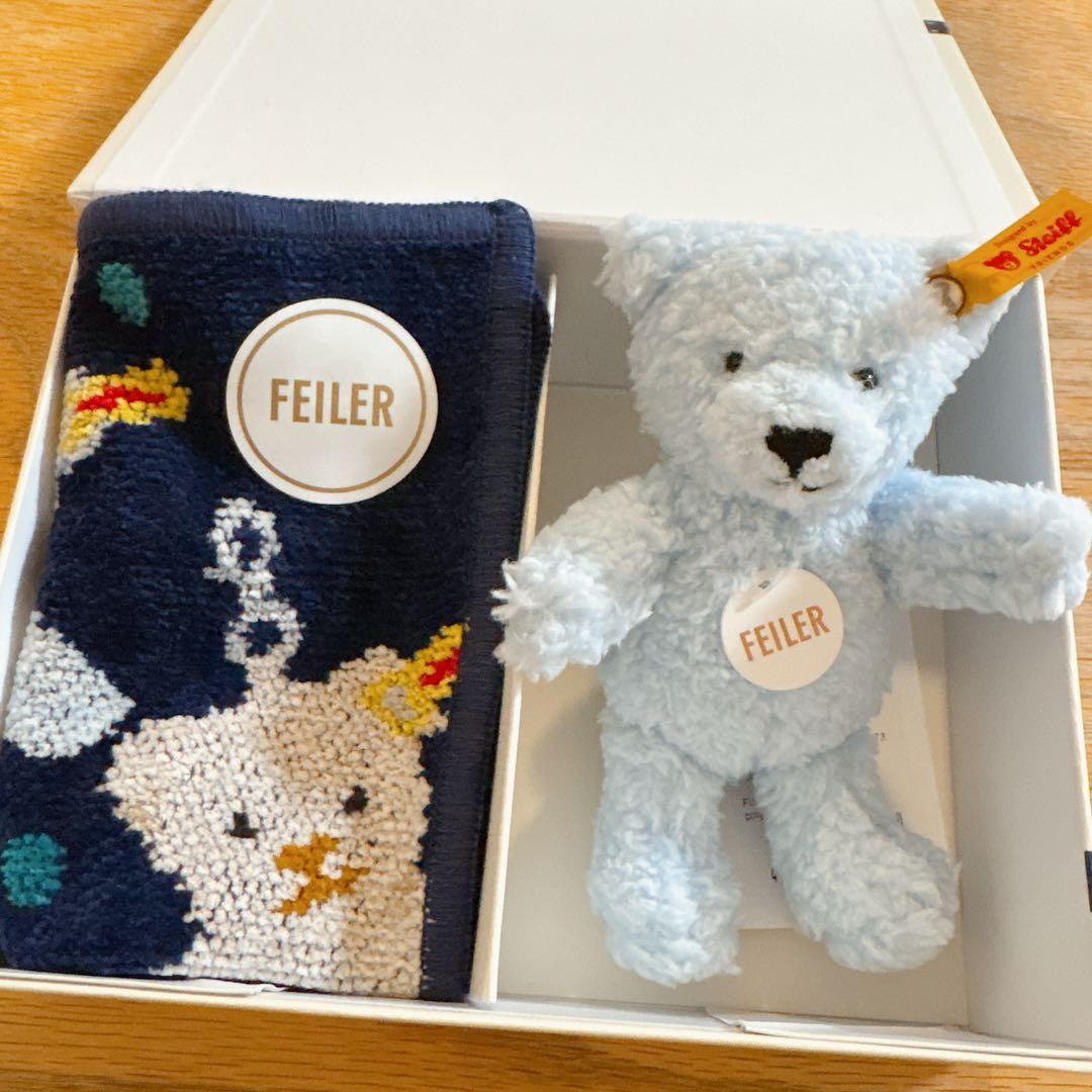 FEILER ハンカチ & Steiff ぬいぐるみ セット