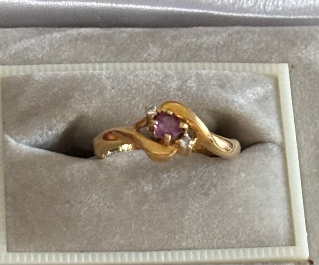 ルビーダイヤ18Kリング　指輪