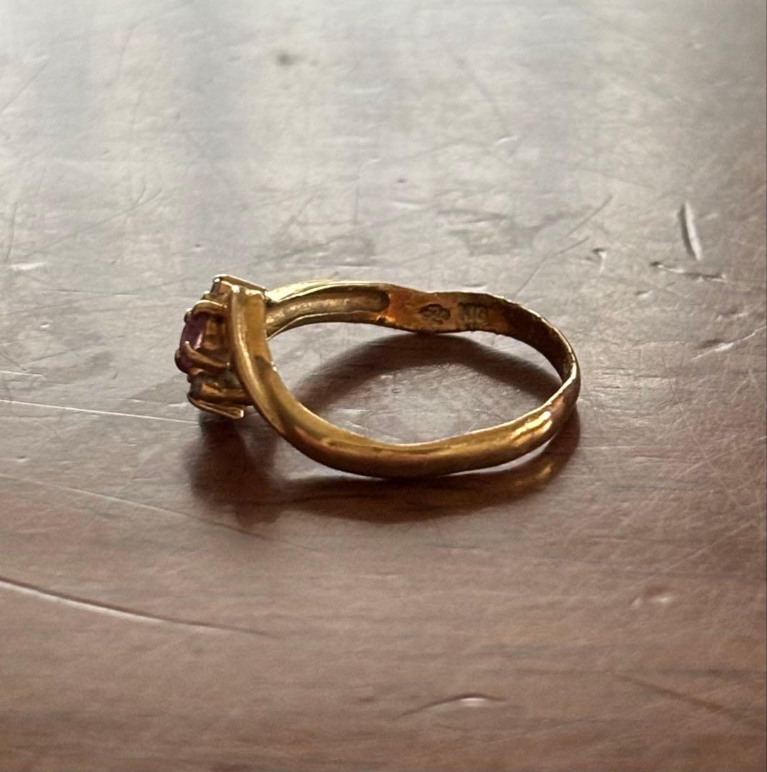 ルビーダイヤ18Kリング　指輪