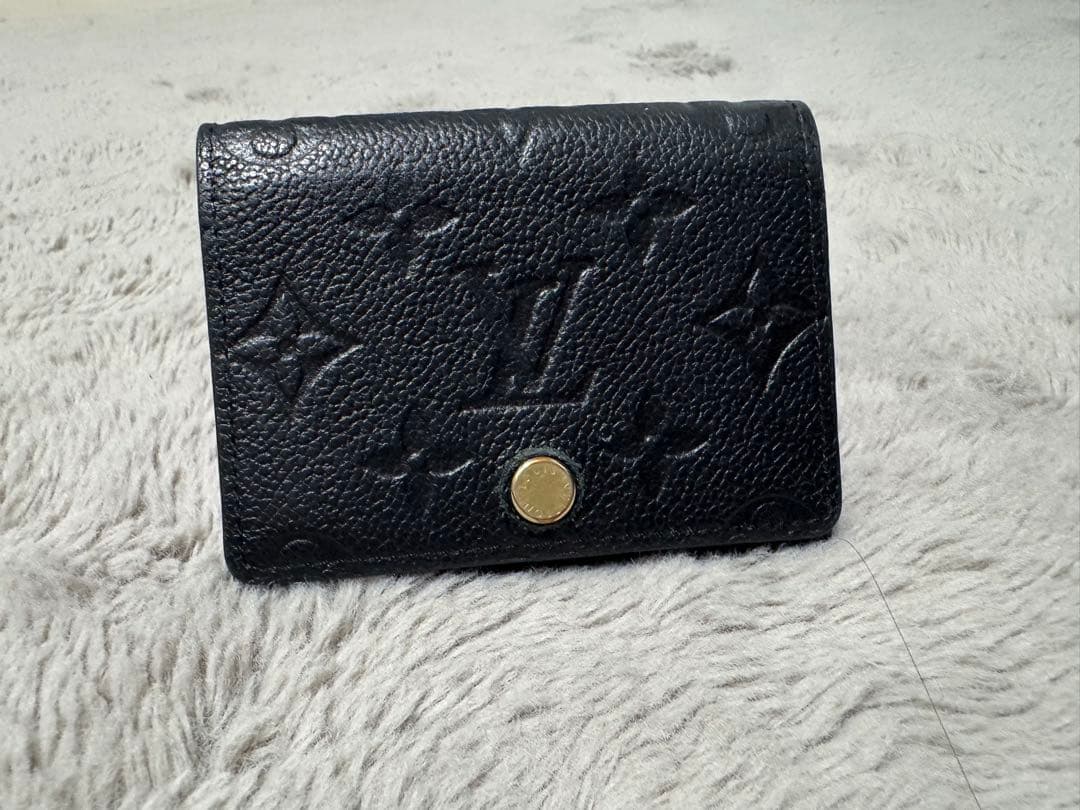 Louis Vuitton ブラックレザー 名刺入れ