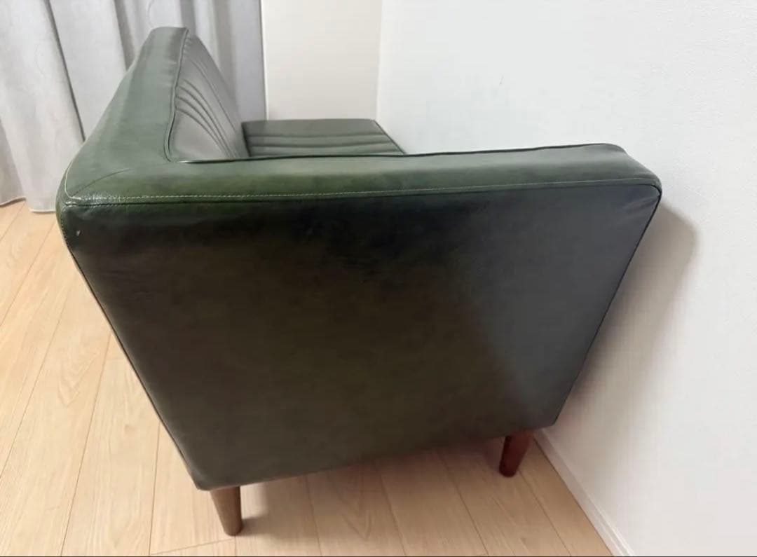 カウチソファ/グリーンW1400×D700×H700