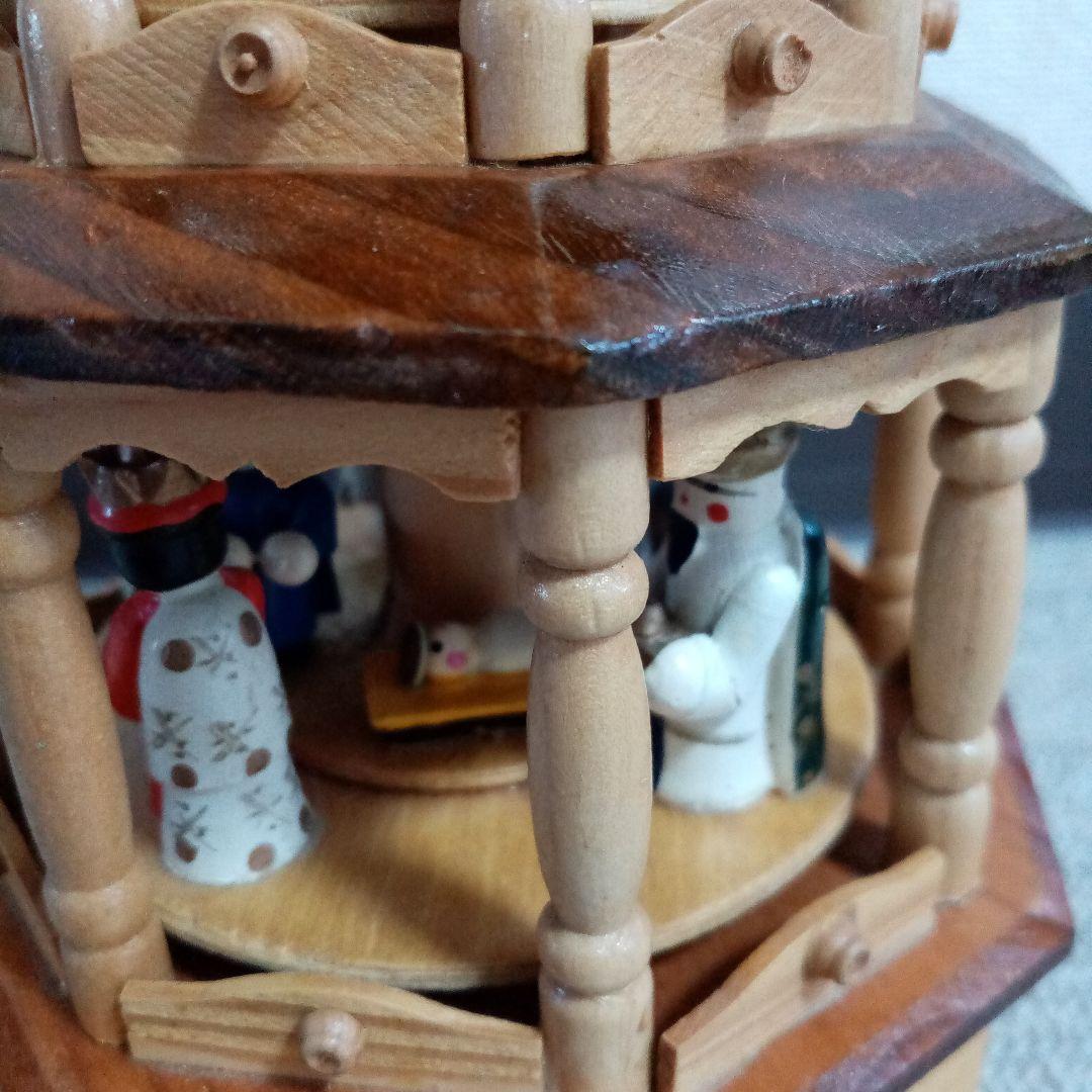 ドイツ製　くるみ割り人形&オルゴールツリー（木製、回転式）