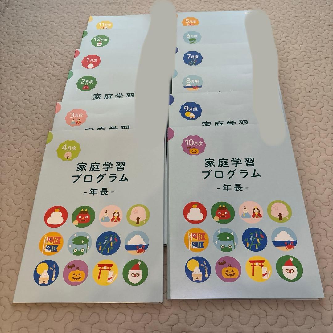 伸芽会　小学校受験　家庭学習プログラム　年長 12冊セット