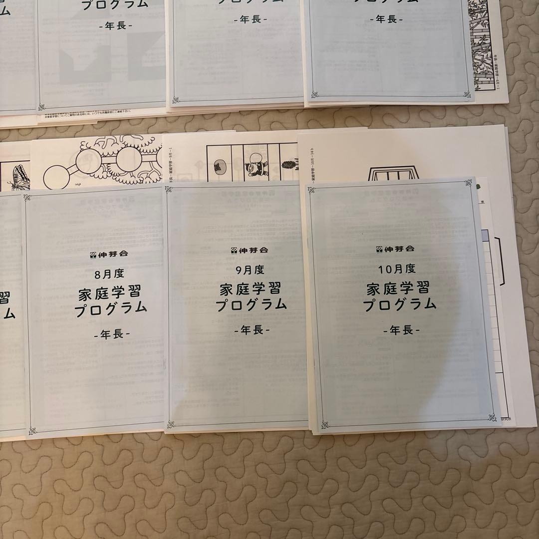 伸芽会　小学校受験　家庭学習プログラム　年長 12冊セット