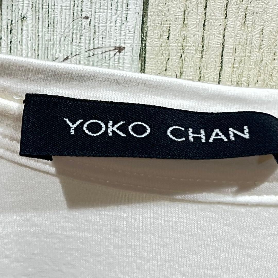 極美品　ヨーコチャン　トップス　38 ドッキング　フリル　白　ホワイト