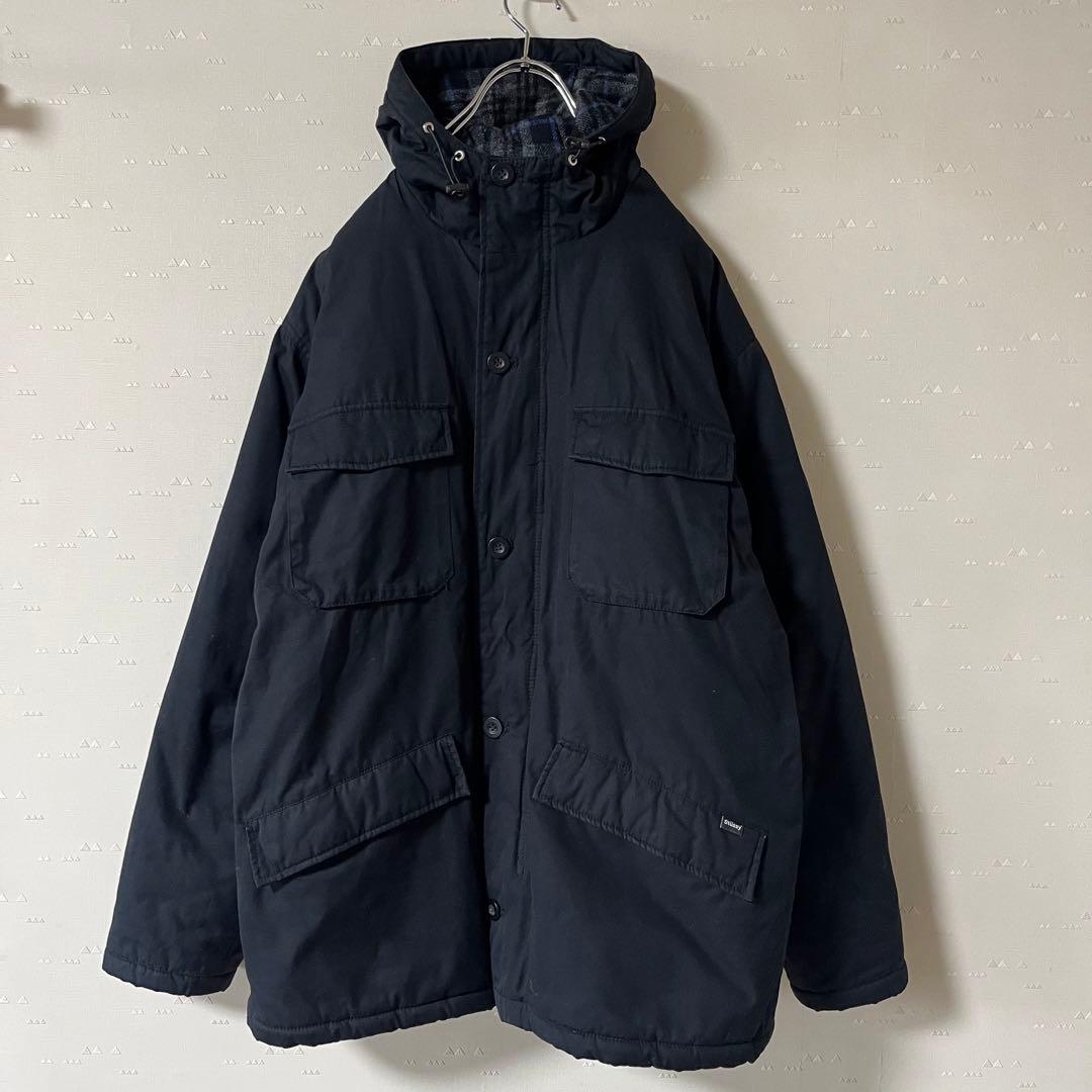 美品 古着 90's ステューシー 中綿 マウンテンパーカー 黒