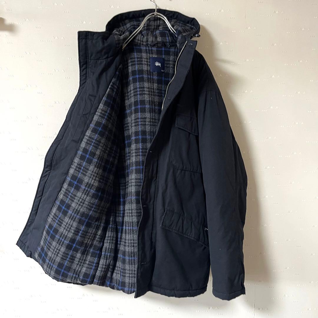 美品 古着 90's ステューシー 中綿 マウンテンパーカー 黒