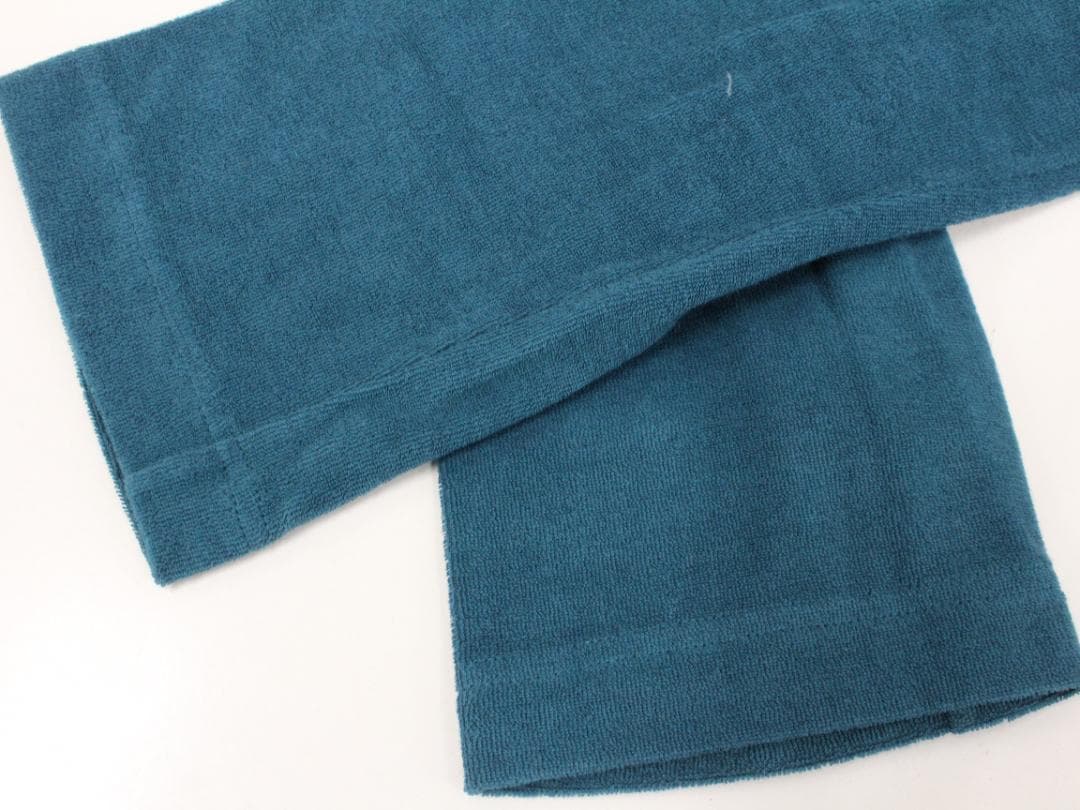 ▲エルメス HERMES コットン パイルブルゾン ジップアップ ターコイズ