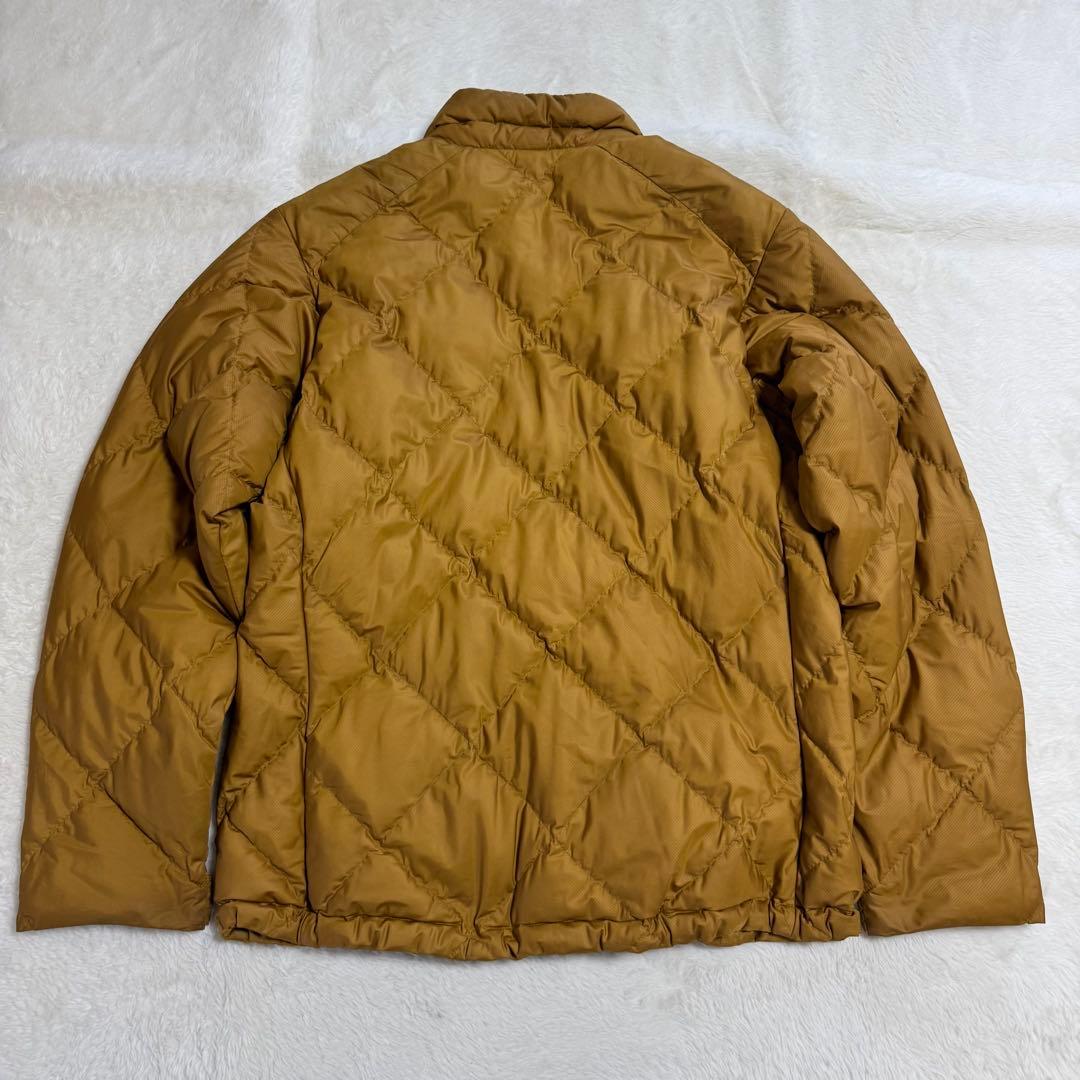 モンベル725FPライトネージュダウンジャケットLサイズ 黄ドローコード短丈