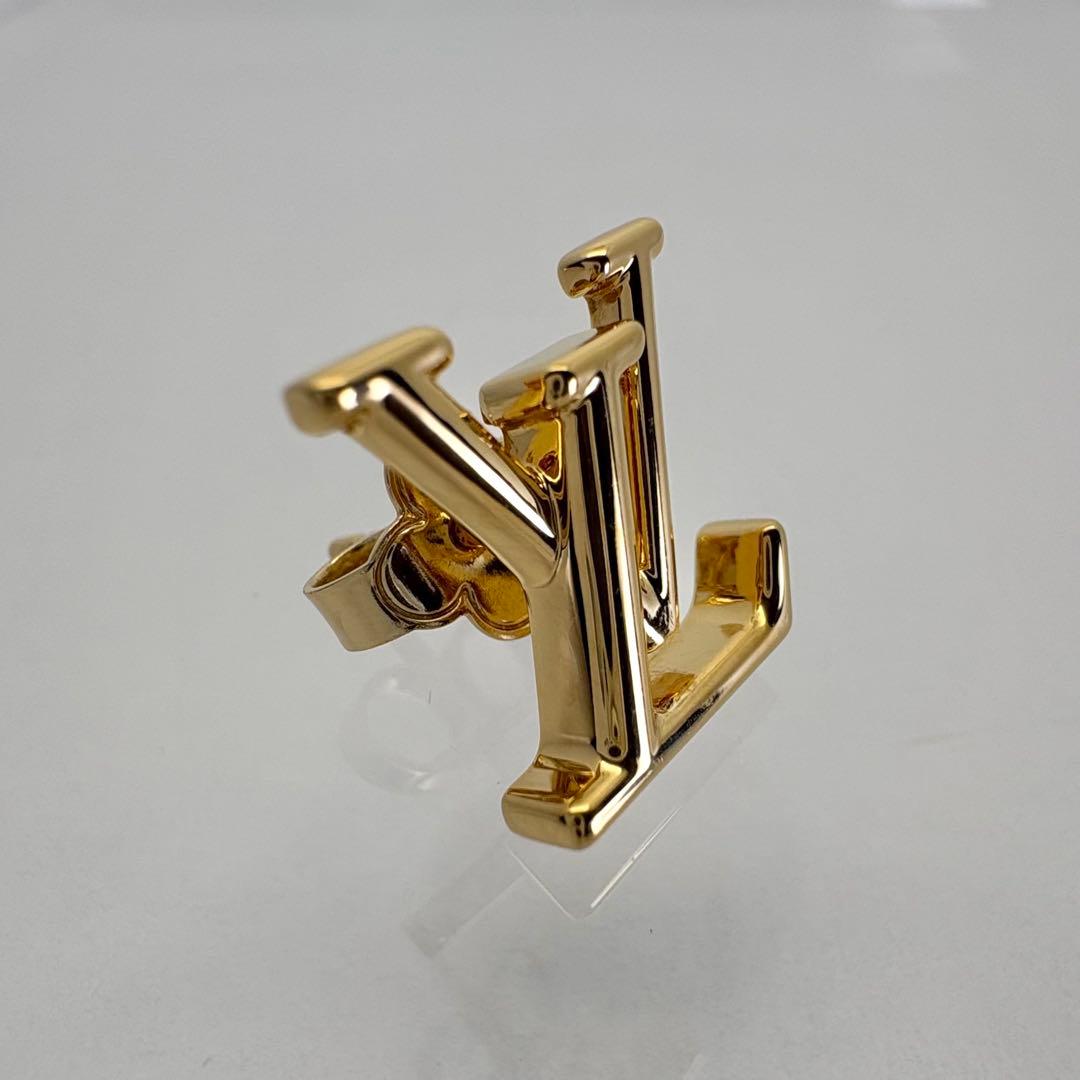 ルイヴィトン ピアス LVアイコニック ロゴ ブックルドレイユ ゴールド