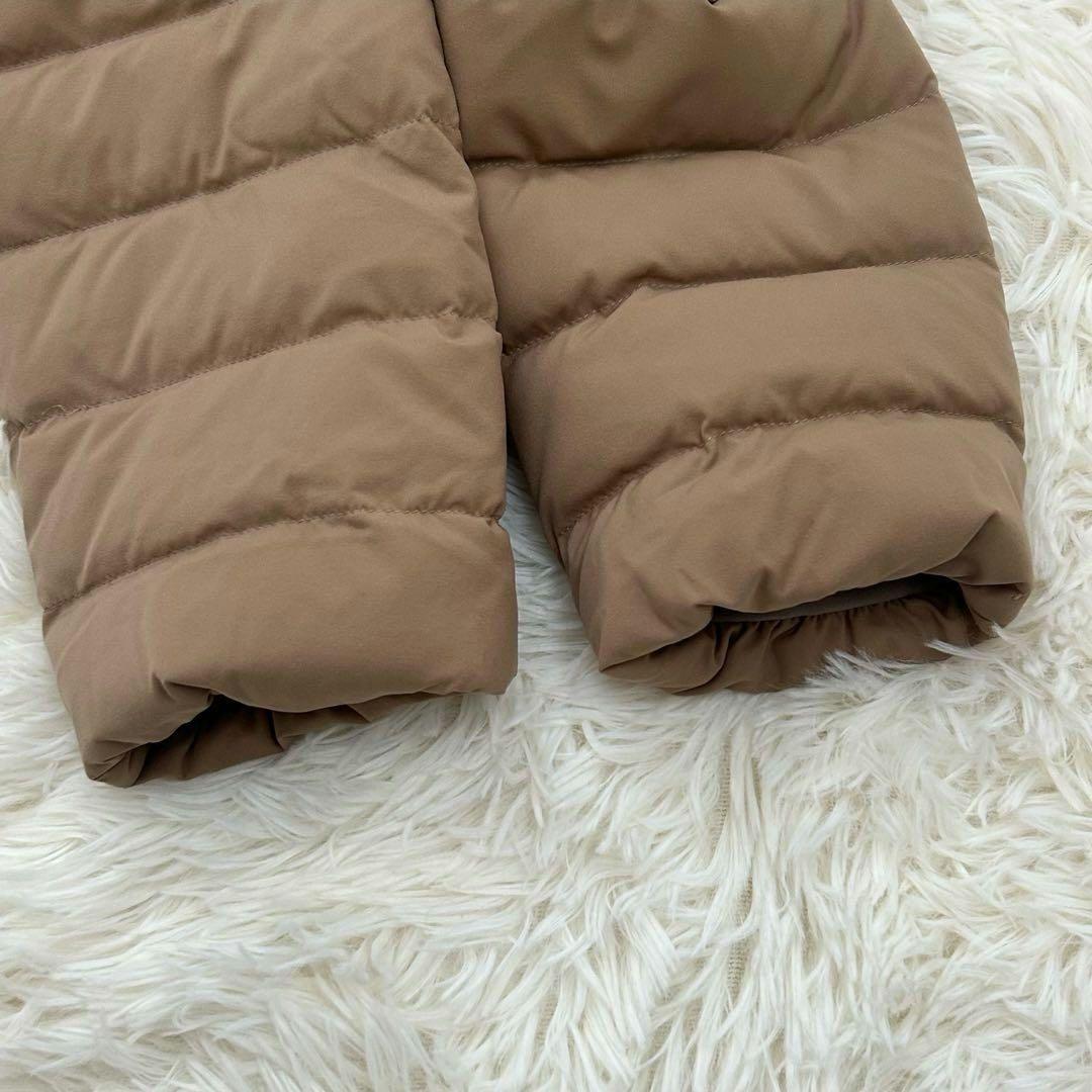 極美品 ダントン フード付き ミドル ダウン ジャケット Sサイズ ベージュ