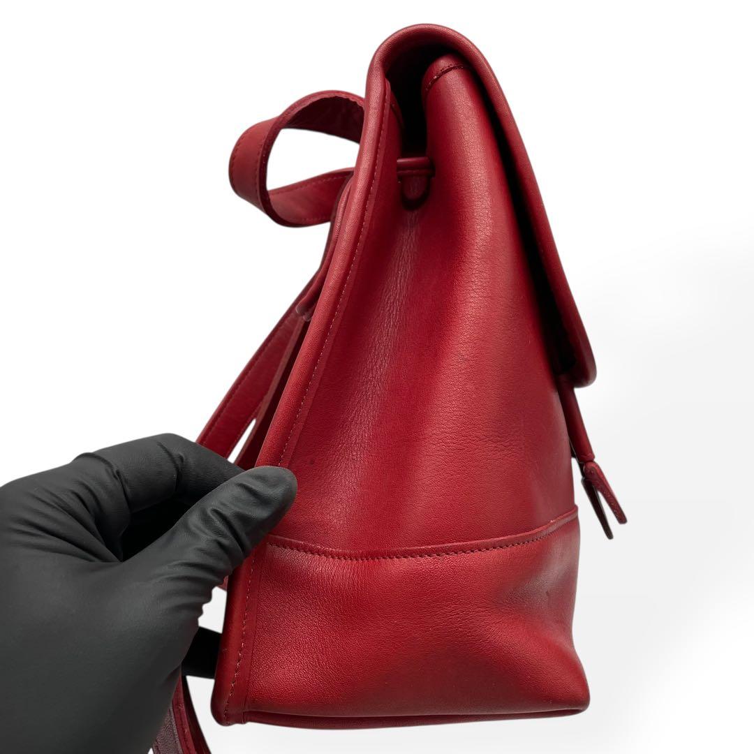 極美品　COACH オールドコーチ　リュック　レザー　レッド　9960