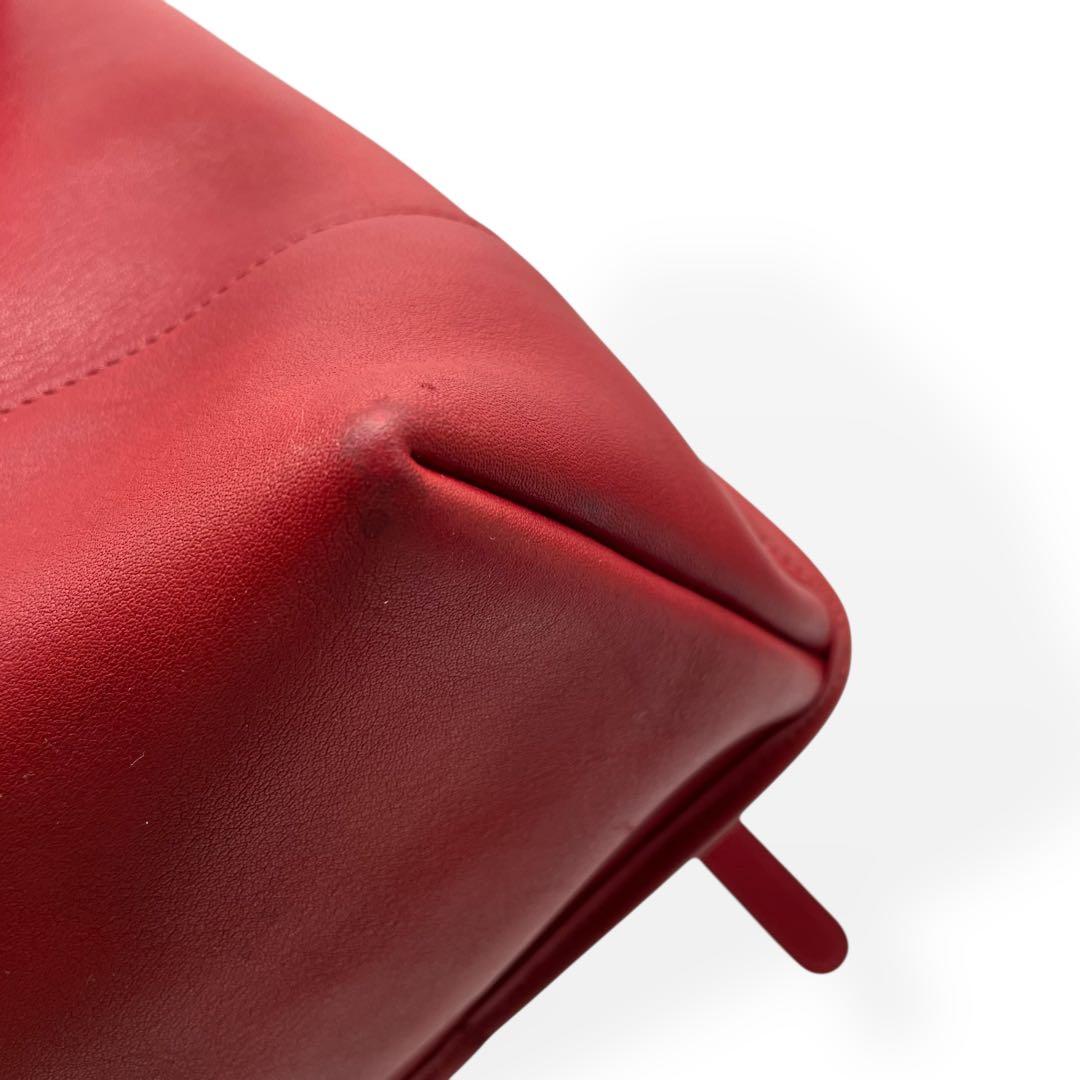 極美品　COACH オールドコーチ　リュック　レザー　レッド　9960