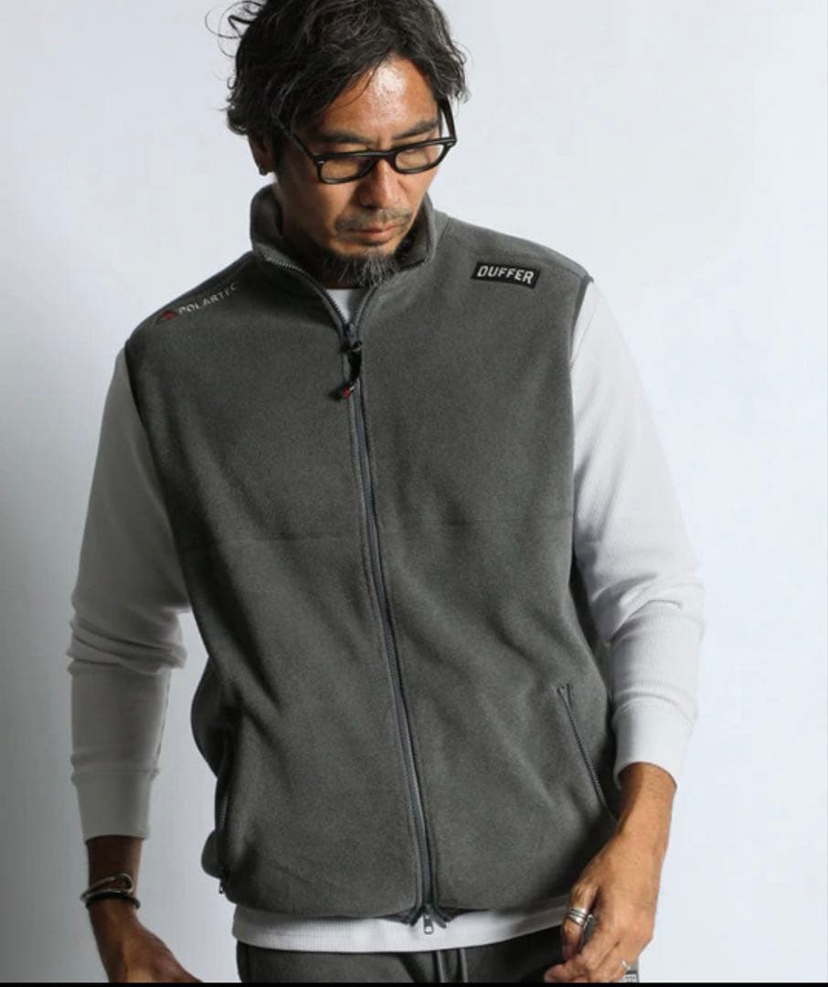 【新品】DUFFER POLARTEC フルジップベスト（L）
