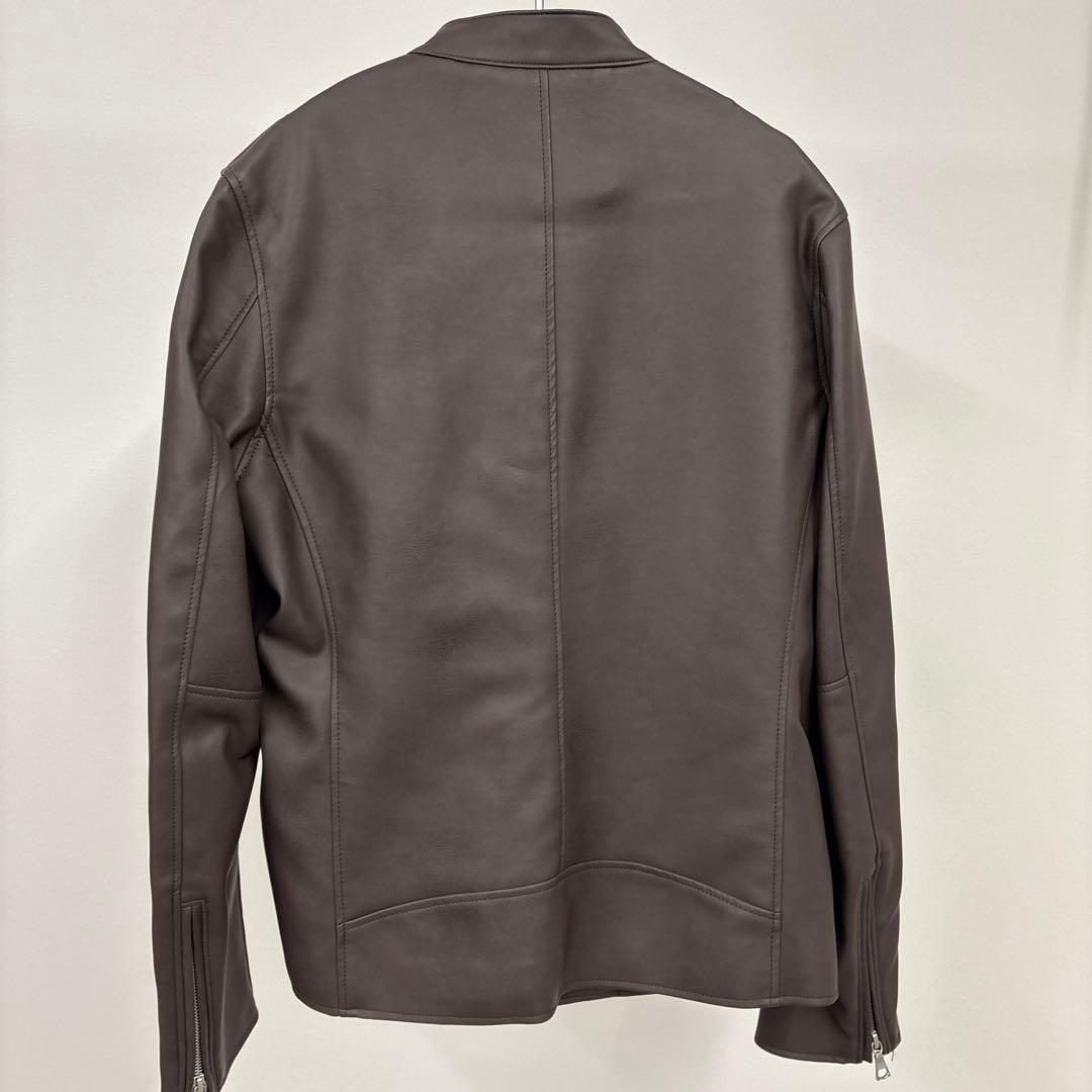 新品　BEAMS レザージャケット Mサイズシングル ライダース 革 茶色