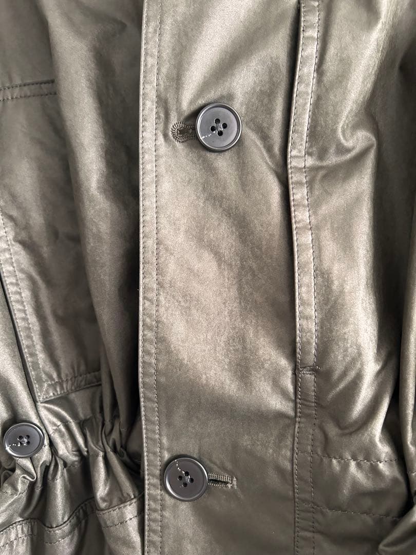 ミリタリー　カーキ　襟コーデュロイ　ジャケット