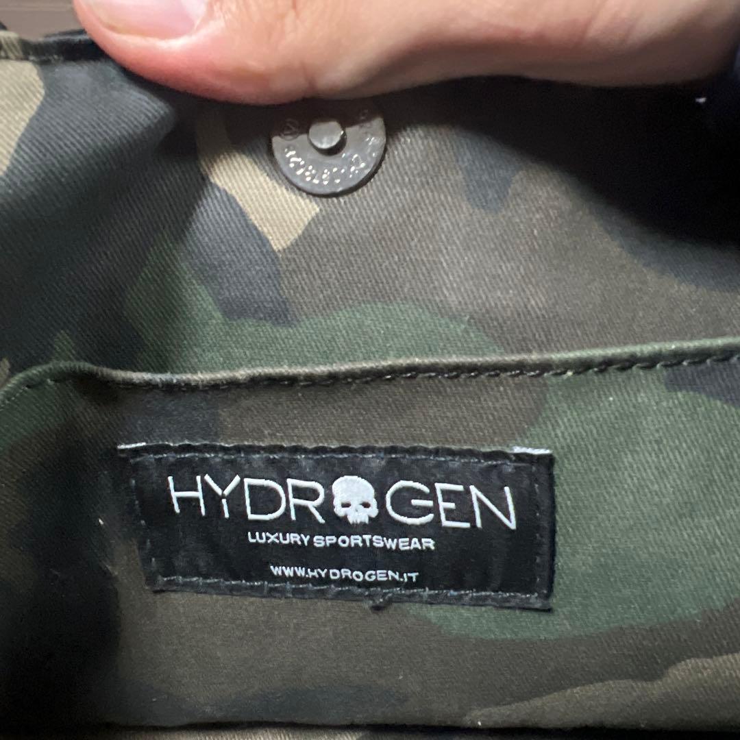 HYDROGEN ブラック トートバッグ スカルロゴ