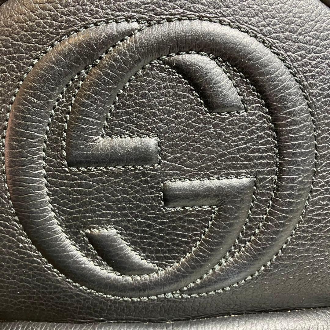 GUCCI ソーホー　リュック　レザー　チェーン　ブラック　保存袋付き