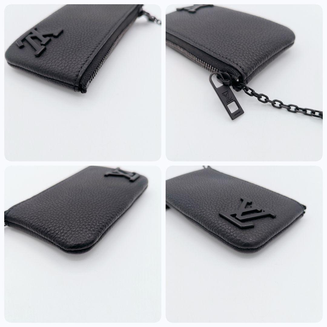 Louis Vuitton ブラック ヴィトン LV アエログラム ケース