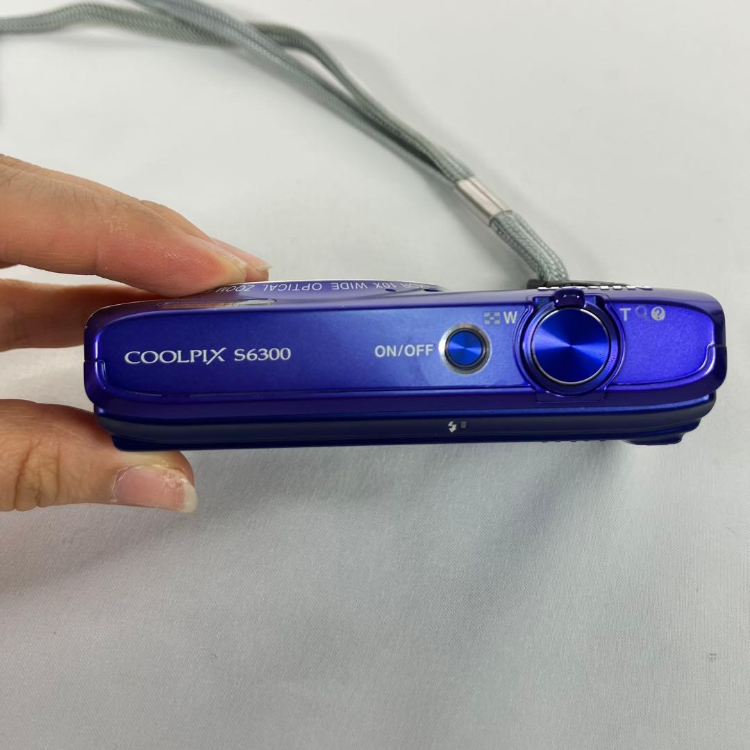 【動作確認済】Nikon COOLPIX S6300 ブルー デジカメ