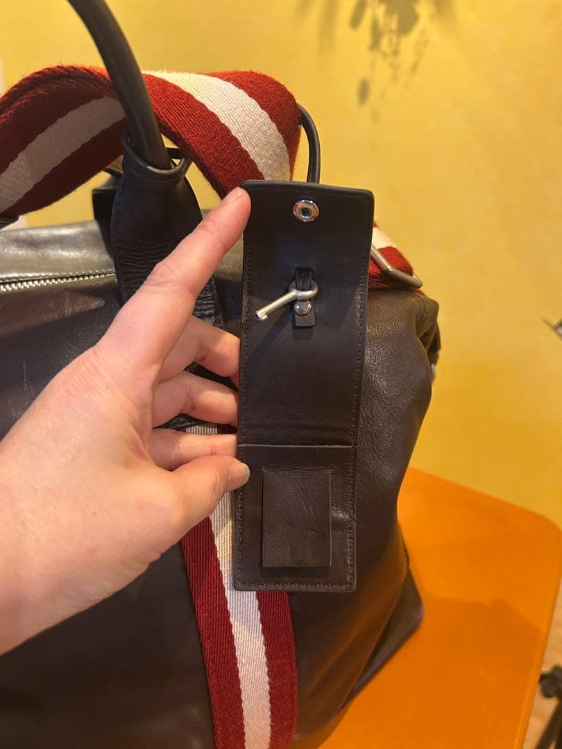 BALLY ダークブラウン ボストンバッグ#BALLY#バッグ