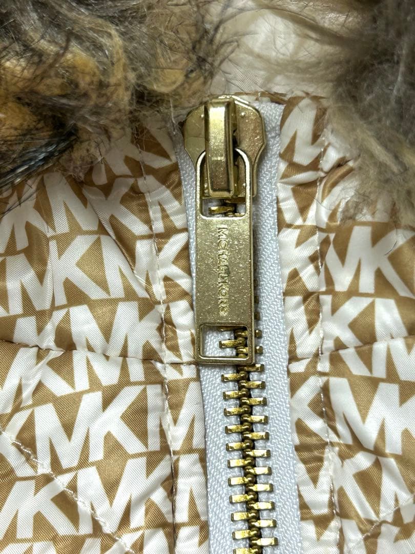 MICHAELKORS ダウンジャケット　ファー付き　ベルト付き