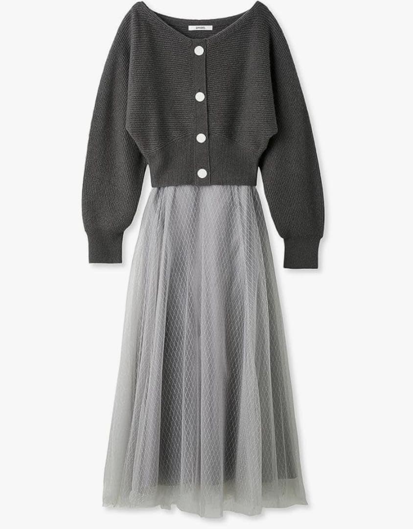 スナイデル SNIDEL ワンピース カーデ×チュールスカート