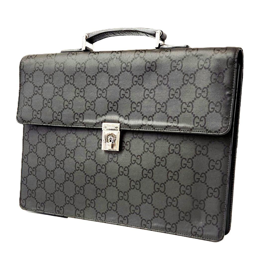 GUCCI グッチ GG柄 ビジネスバッグ ブラック系