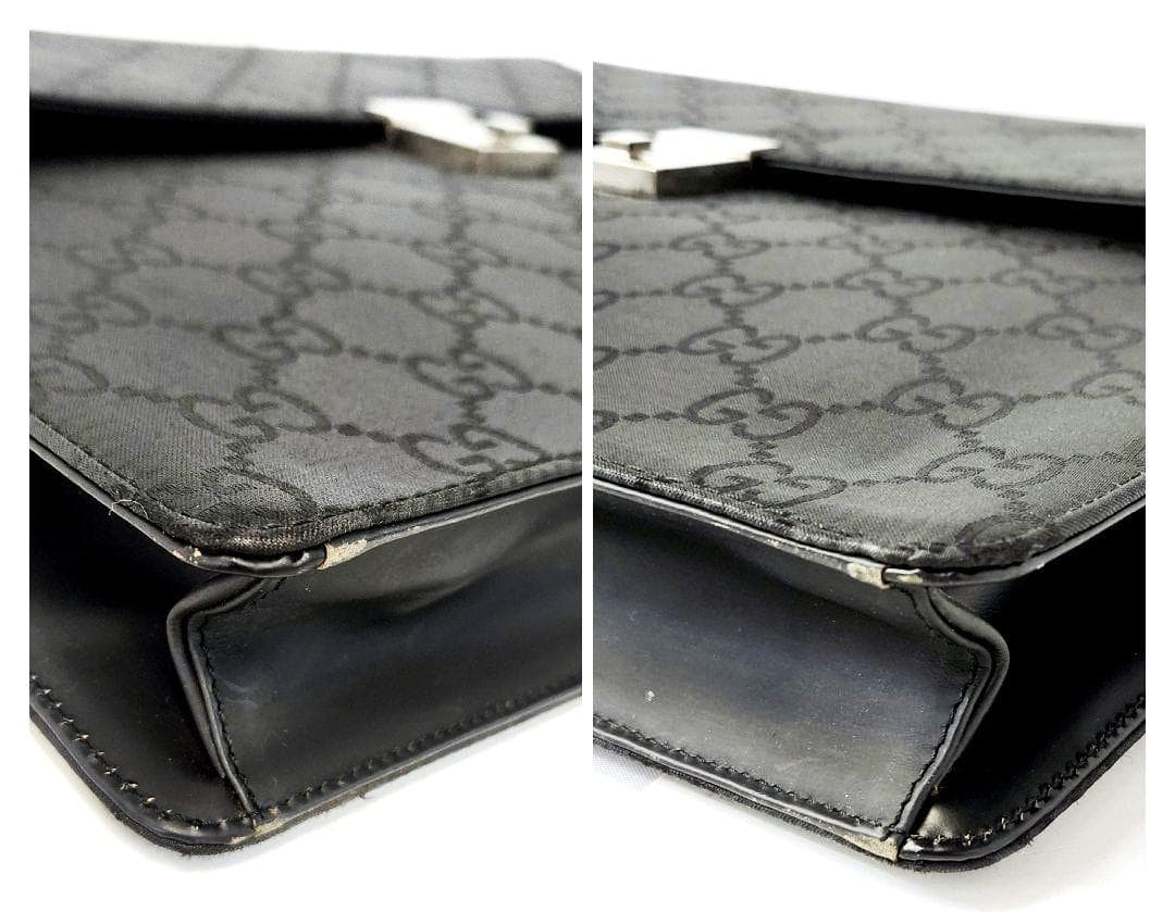 GUCCI グッチ GG柄 ビジネスバッグ ブラック系