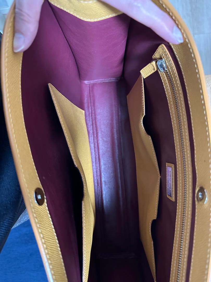 BVLGARI メンズ トートバッグ ビジネスバッグ ベージュ　保存袋あり