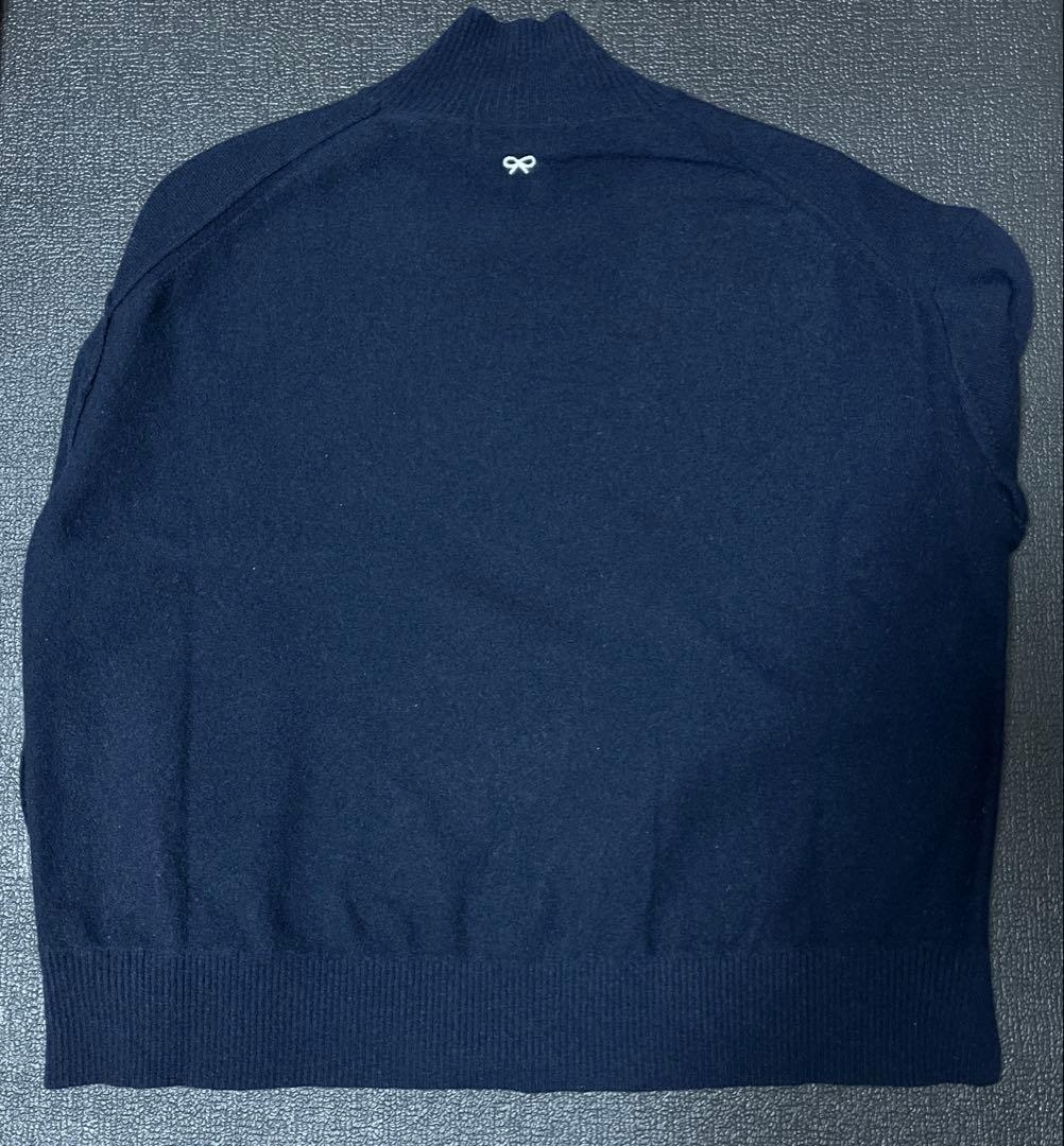 ユニクロ×アニヤハインドマーチ カシミヤハイネックセーター ネイビーXL