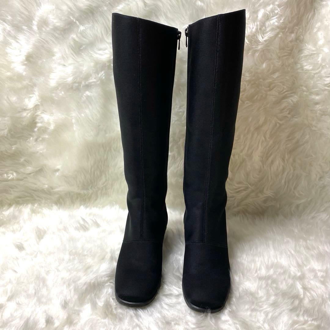 銀座かねまつ ゴアテックス ロングブーツ レインブーツ ファスナー 22.5