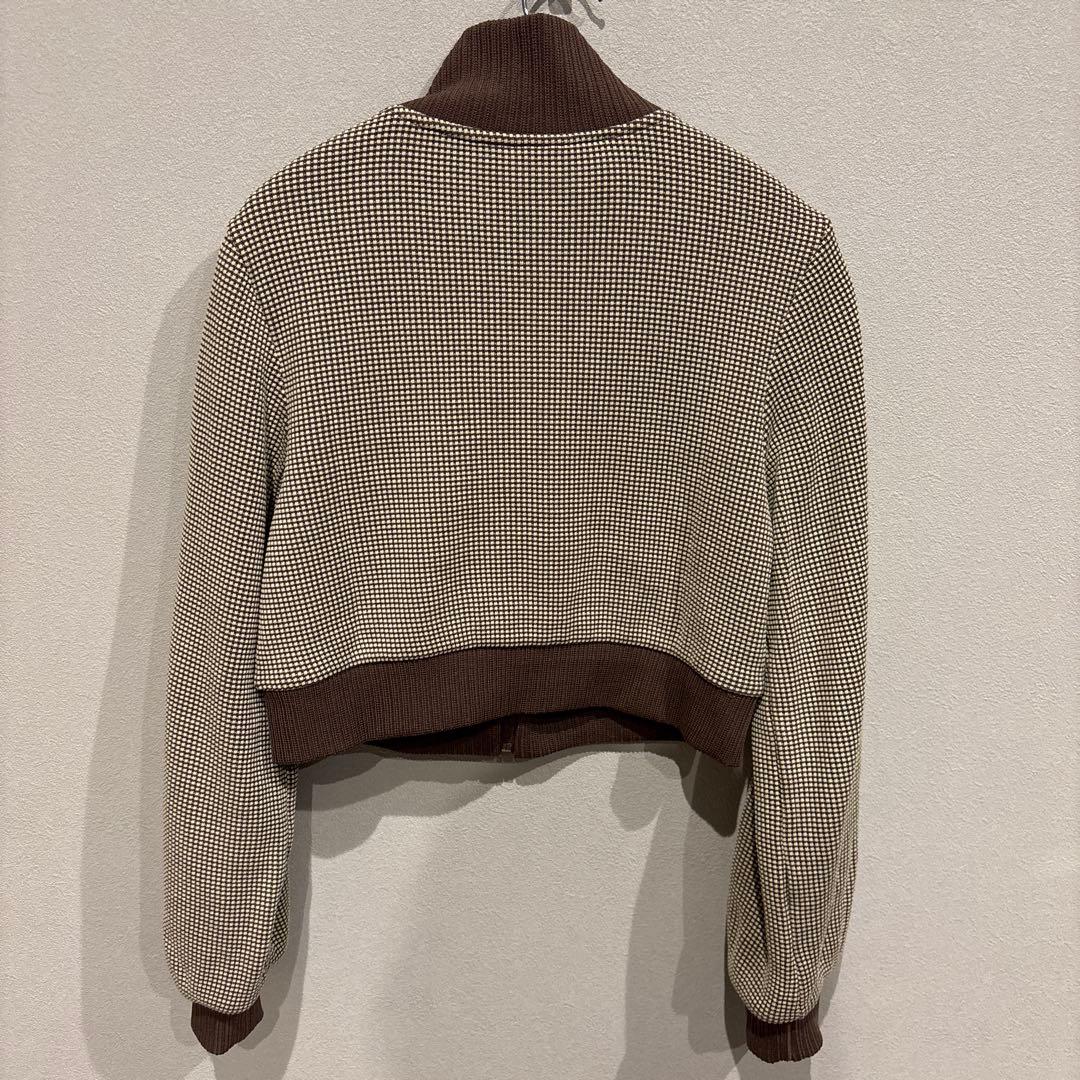 【本日限定価格】adidas クロップ　トラック　トップ　ジャージワッフルニット