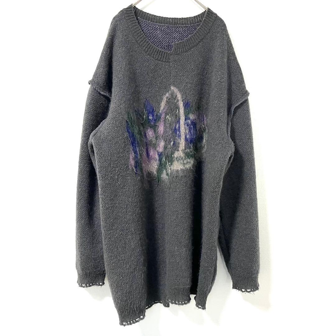 emary モヘア混 ニット ダメージ加工