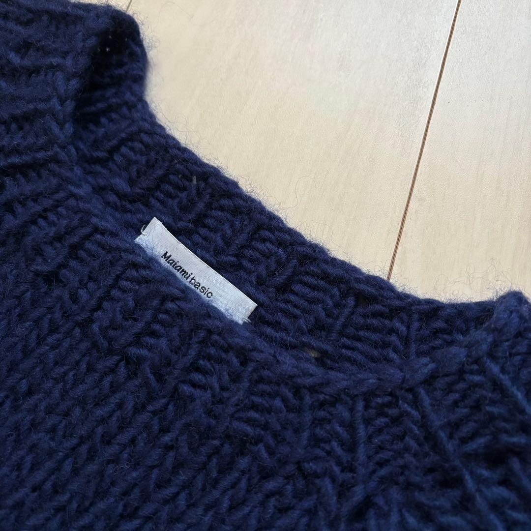 マイアミベーシック ウール ベーシック セーター ローゲージ ラグランスリーブ