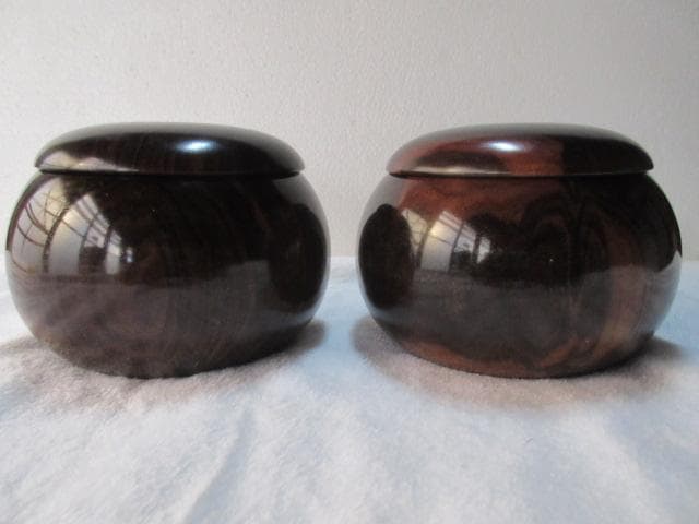 黒檀碁笥　直径１５０mm　未使用品