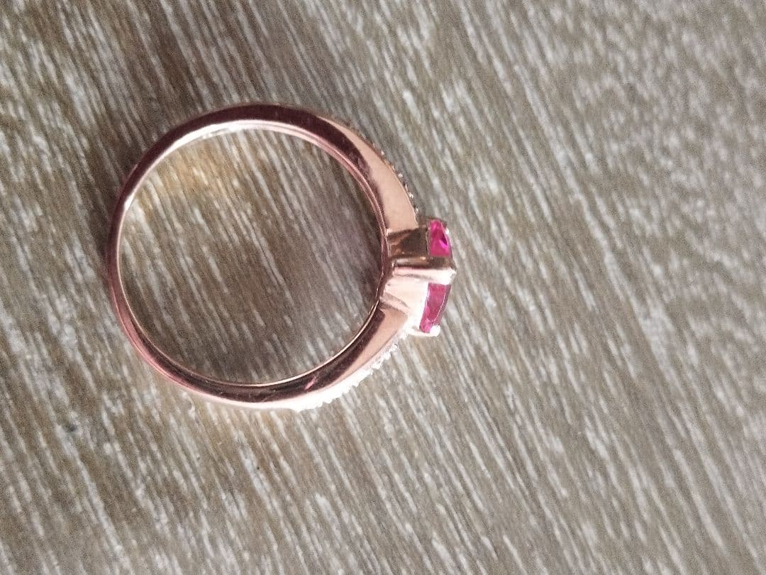 VENDOME　AOYAMA　ローズゴールド ハート型ピンクリング