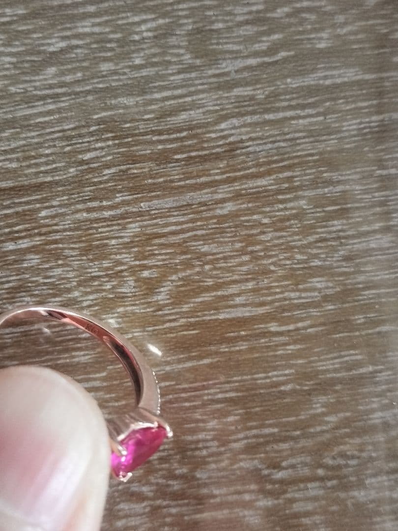 VENDOME　AOYAMA　ローズゴールド ハート型ピンクリング