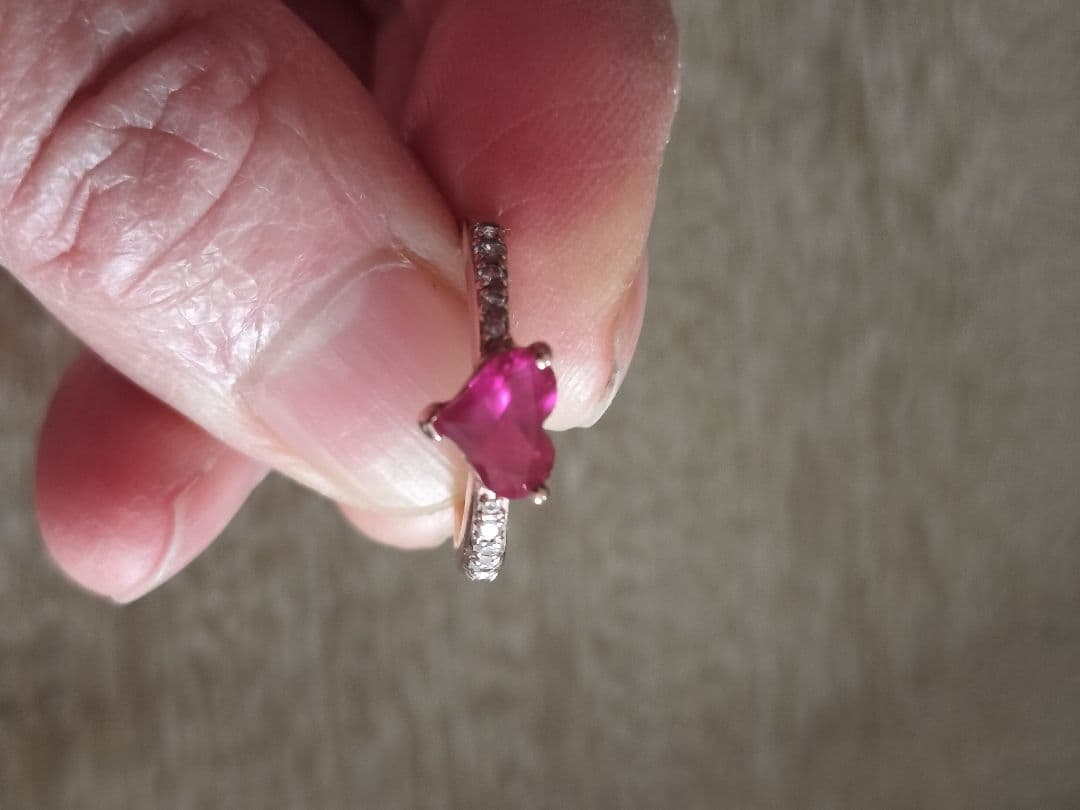 VENDOME　AOYAMA　ローズゴールド ハート型ピンクリング