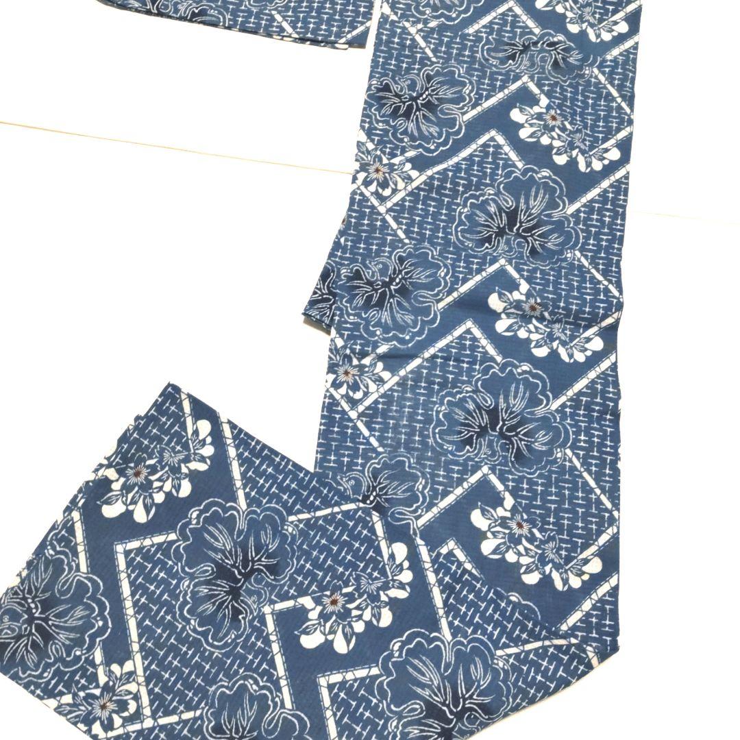綿紅梅小紋　浴衣　夏着物