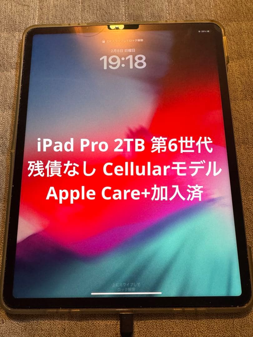 iPad Pro 2TB 第6世代 Cellular Apple Care+付