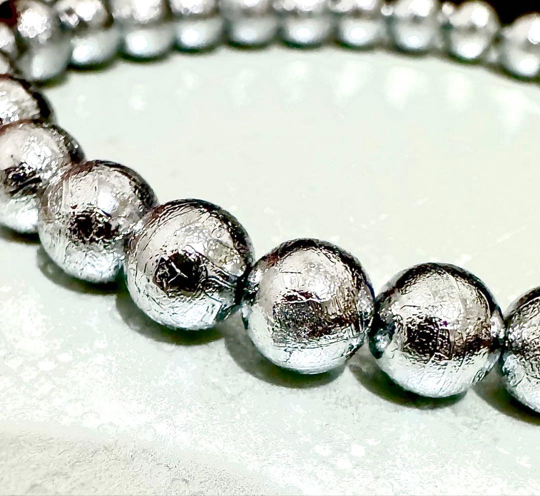 ナミビア産 ギベオン隕石 6mm ブレスレット