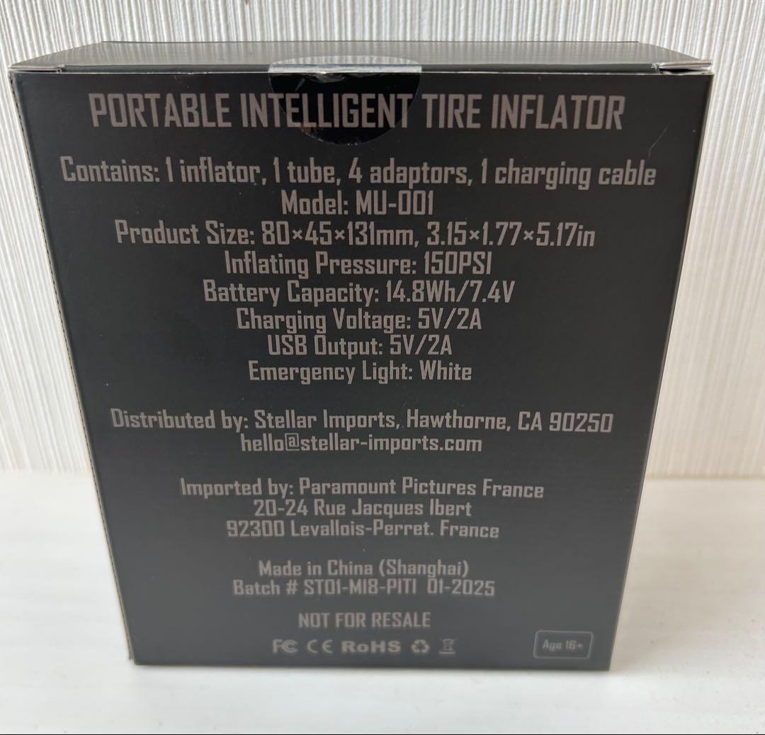 t*9様 トム・クルーズ ミッションインポッシブル ポータブル電動空気入れ